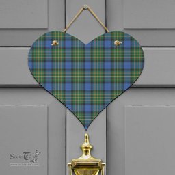 Scottish MacLaren Ancient Clan Tartan Door Sign - Classic Scottish Plaid Tartan Plaid