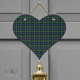 Scottish MacKenzie Modern Clan Tartan Door Sign - Classic Scottish Plaid Tartan Plaid