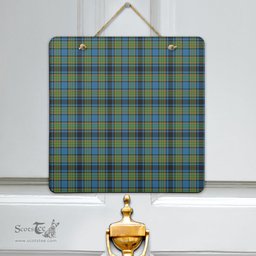 Scottish Gillies Ancient Clan Tartan Door Sign - Classic Scottish Plaid Tartan Plaid