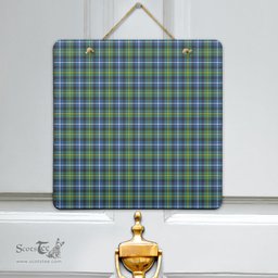 Scottish MacNeill of Barra Ancient Clan Tartan Door Sign - Classic Scottish Plaid Tartan Plaid