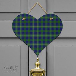 Scottish Johnston Modern Clan Tartan Door Sign - Classic Scottish Plaid Tartan Plaid