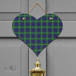 Scottish MacIntyre Hunting Modern Clan Tartan Door Sign - Classic Scottish Plaid Tartan Plaid