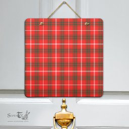Scottish Duke of Rothesay Modern Clan Tartan Door Sign - Classic Scottish Plaid Tartan Plaid