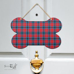 Scottish MacTavish Modern Clan Tartan Door Sign - Classic Scottish Plaid Tartan Plaid