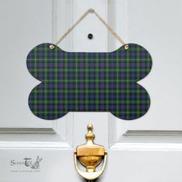 Scottish MacKenzie Modern Clan Tartan Door Sign - Classic Scottish Plaid Tartan Plaid