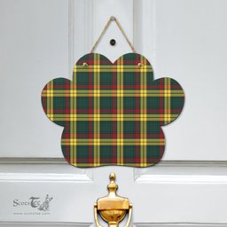 Scottish MacMillan Old Modern Clan Tartan Door Sign - Classic Scottish Plaid Tartan Plaid