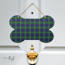 Scottish MacIntyre Hunting Modern Clan Tartan Door Sign - Classic Scottish Plaid Tartan Plaid