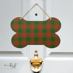 Scottish Menzies Green Modern Clan Tartan Door Sign - Classic Scottish Plaid Tartan Plaid