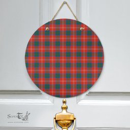 Scottish Chisholm Ancient Clan Tartan Door Sign - Classic Scottish Plaid Tartan Plaid
