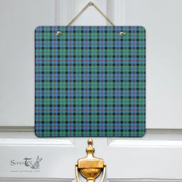 Scottish Campbell of Cawdor Ancient Clan Tartan Door Sign - Classic Scottish Plaid Tartan Plaid