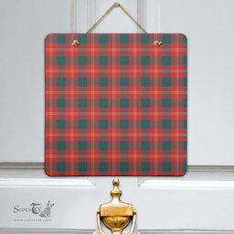Scottish Chisholm Ancient Clan Tartan Door Sign - Classic Scottish Plaid Tartan Plaid