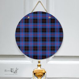 Scottish Angus Modern Clan Tartan Door Sign - Classic Scottish Plaid Tartan Plaid