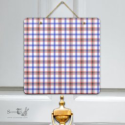 Scottish Boswell Modern Clan Tartan Door Sign - Classic Scottish Plaid Tartan Plaid