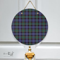 Scottish Fletcher Modern Clan Tartan Door Sign - Classic Scottish Plaid Tartan Plaid