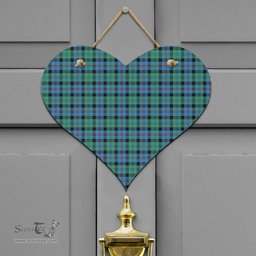 Scottish Campbell of Cawdor Ancient Clan Tartan Door Sign - Classic Scottish Plaid Tartan Plaid