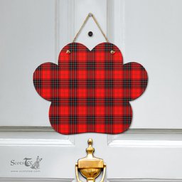 Scottish Wemyss Modern Clan Tartan Door Sign - Classic Scottish Plaid Tartan Plaid