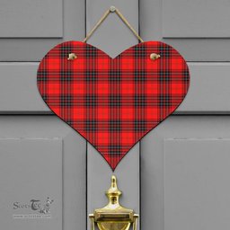 Scottish Wemyss Modern Clan Tartan Door Sign - Classic Scottish Plaid Tartan Plaid
