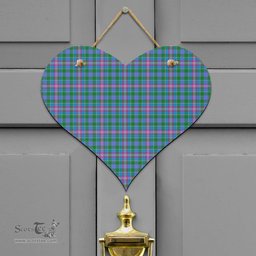Scottish Pitcairn Hunting Clan Tartan Door Sign - Classic Scottish Plaid Tartan Plaid