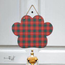 Scottish Chisholm Ancient Clan Tartan Door Sign - Classic Scottish Plaid Tartan Plaid