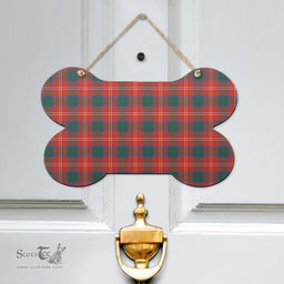 Scottish Chisholm Ancient Clan Tartan Door Sign - Classic Scottish Plaid Tartan Plaid