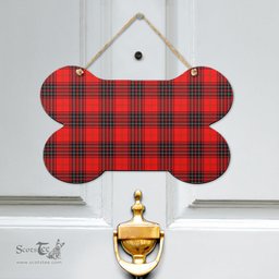 Scottish Wemyss Modern Clan Tartan Door Sign - Classic Scottish Plaid Tartan Plaid
