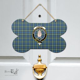 Scottish Lamont Ancient Clan Tartan Door Sign - Crest Classic Scottish Plaid Tartan Plaid