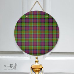 Scottish MacDonald of Clanranald Clan Tartan Door Sign - Classic Scottish Plaid Tartan Plaid