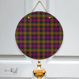 Scottish Carnegie Modern Clan Tartan Door Sign - Classic Scottish Plaid Tartan Plaid