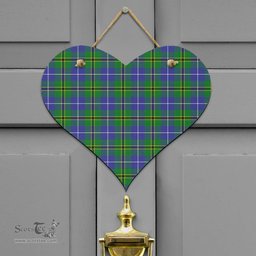 Scottish Turnbull Hunting Clan Tartan Door Sign - Classic Scottish Plaid Tartan Plaid