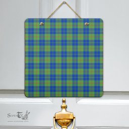 Scottish Barclay Hunting Ancient Clan Tartan Door Sign - Classic Scottish Plaid Tartan Plaid