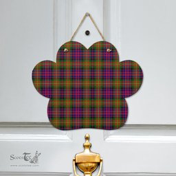 Scottish Carnegie Modern Clan Tartan Door Sign - Classic Scottish Plaid Tartan Plaid