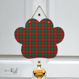 Scottish Stewart Atholl Modern Clan Tartan Door Sign - Classic Scottish Plaid Tartan Plaid