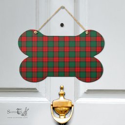 Scottish Stewart Atholl Modern Clan Tartan Door Sign - Classic Scottish Plaid Tartan Plaid