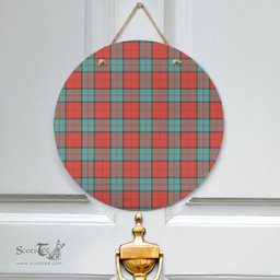Scottish Dunbar Ancient Clan Tartan Door Sign - Classic Scottish Plaid Tartan Plaid