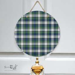Scottish Gordon Dress Ancient Clan Tartan Door Sign - Classic Scottish Plaid Tartan Plaid