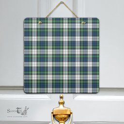 Scottish Gordon Dress Ancient Clan Tartan Door Sign - Classic Scottish Plaid Tartan Plaid