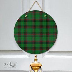 Scottish Fife District Clan Tartan Door Sign - Classic Scottish Plaid Tartan Plaid