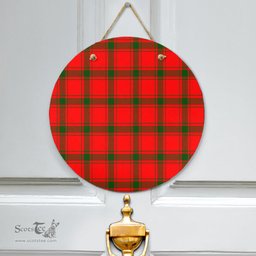 Scottish MacDonald of Sleat Clan Tartan Door Sign - Classic Scottish Plaid Tartan Plaid