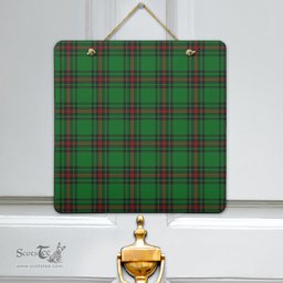 Scottish Fife District Clan Tartan Door Sign - Classic Scottish Plaid Tartan Plaid