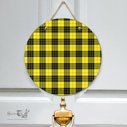 Scottish MacLeod of Lewis Modern Clan Tartan Door Sign - Classic Scottish Plaid Tartan Plaid