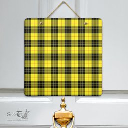 Scottish MacLeod of Lewis Modern Clan Tartan Door Sign - Classic Scottish Plaid Tartan Plaid