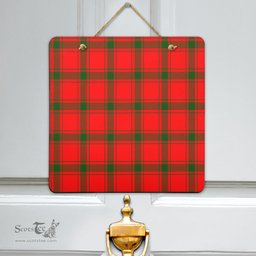 Scottish MacDonald of Sleat Clan Tartan Door Sign - Classic Scottish Plaid Tartan Plaid