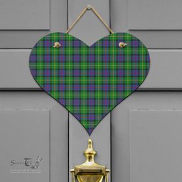 Scottish Tait Modern Clan Tartan Door Sign - Classic Scottish Plaid Tartan Plaid