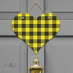 Scottish MacLeod of Lewis Modern Clan Tartan Door Sign - Classic Scottish Plaid Tartan Plaid