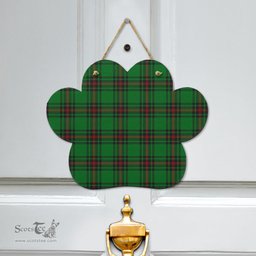 Scottish Fife District Clan Tartan Door Sign - Classic Scottish Plaid Tartan Plaid
