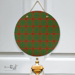 Scottish Fulton Clan Tartan Door Sign - Classic Scottish Plaid Tartan Plaid