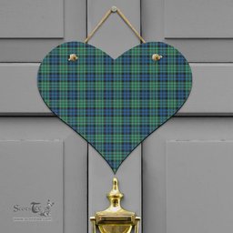 Scottish MacCallum Ancient Clan Tartan Door Sign - Classic Scottish Plaid Tartan Plaid