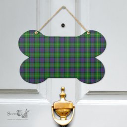 Scottish Tait Modern Clan Tartan Door Sign - Classic Scottish Plaid Tartan Plaid