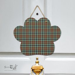 Scottish Thomson Hunting Modern Clan Tartan Door Sign - Classic Scottish Plaid Tartan Plaid