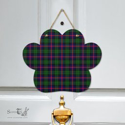 Scottish Urquhart Modern Clan Tartan Door Sign - Classic Scottish Plaid Tartan Plaid